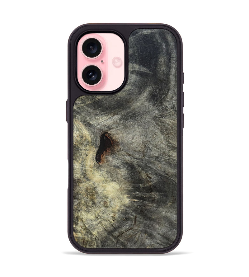 iPhone 16 Wood Phone Case - Tom (Wood Burl, 820098)