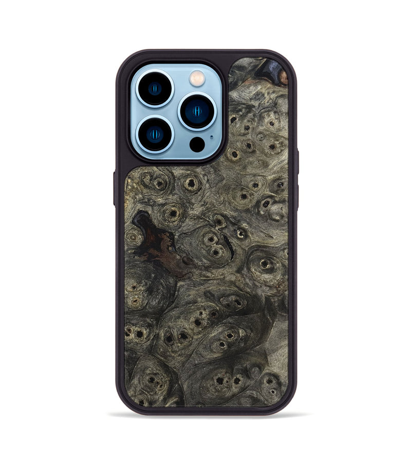 iPhone 14 Pro Wood Phone Case - Theda (Wood Burl, 820100)
