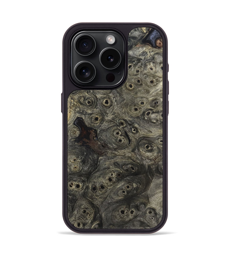iPhone 15 Pro Wood Phone Case - Theda (Wood Burl, 820100)