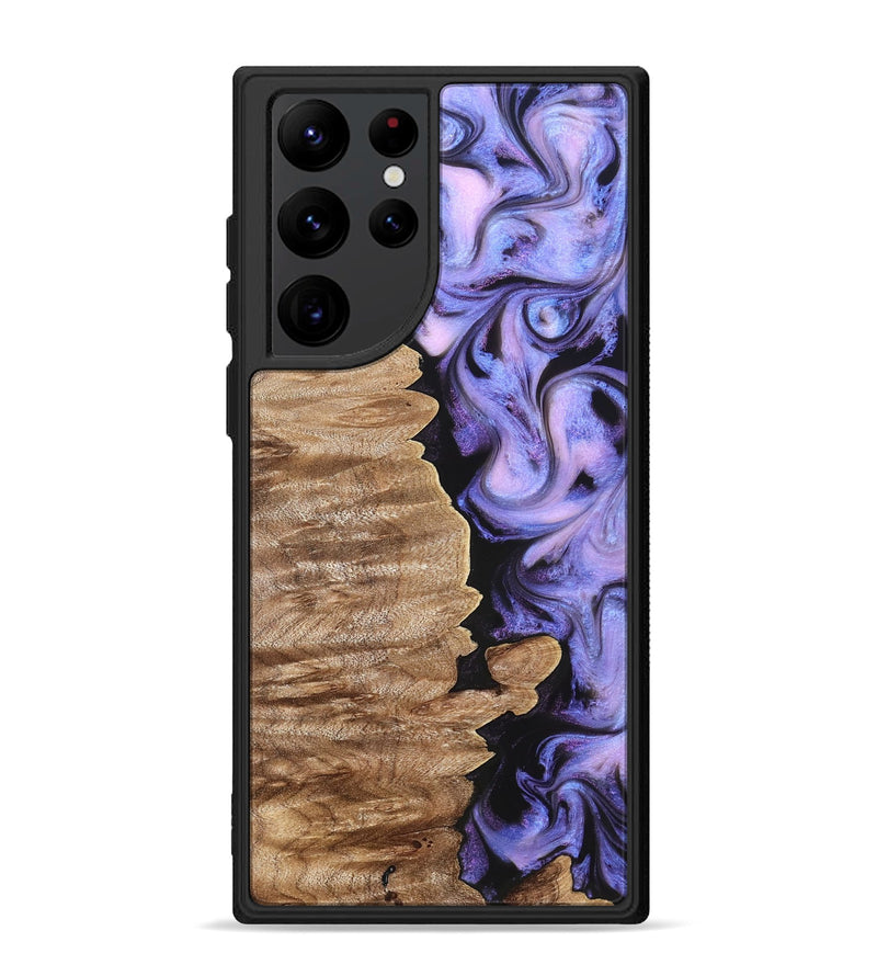 Galaxy S22 Ultra Wood Phone Case - Katlin (Purple, 820102)