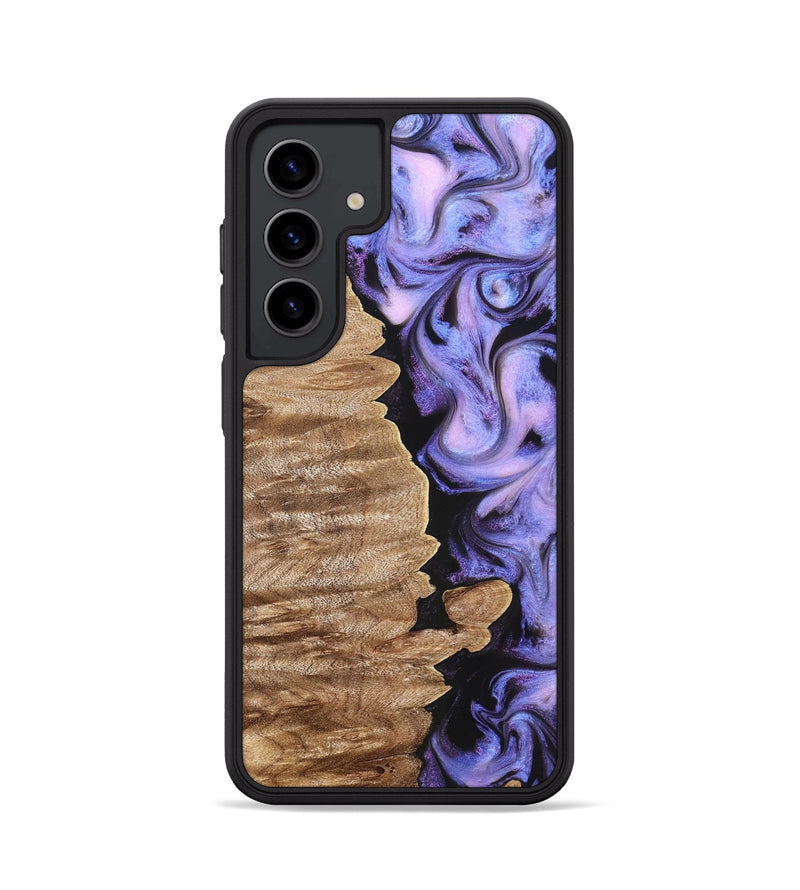 Galaxy S24 Wood Phone Case - Katlin (Purple, 820102)