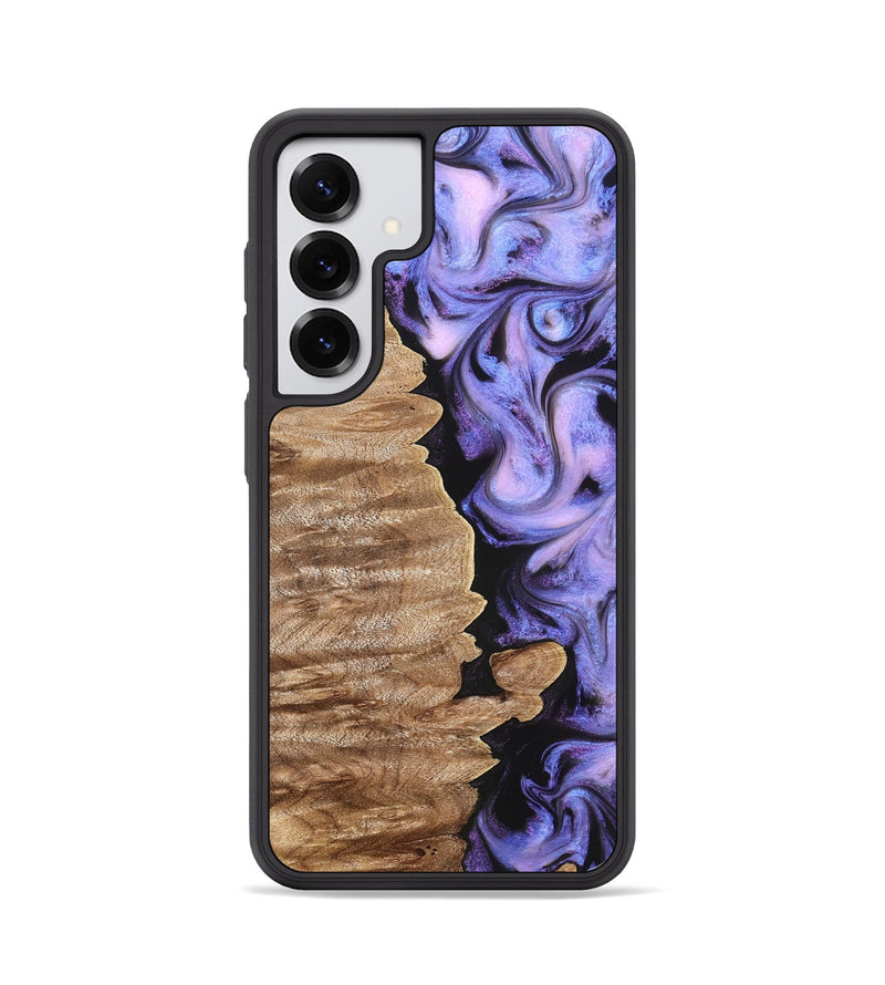 Galaxy S25 Wood Phone Case - Katlin (Purple, 820102)