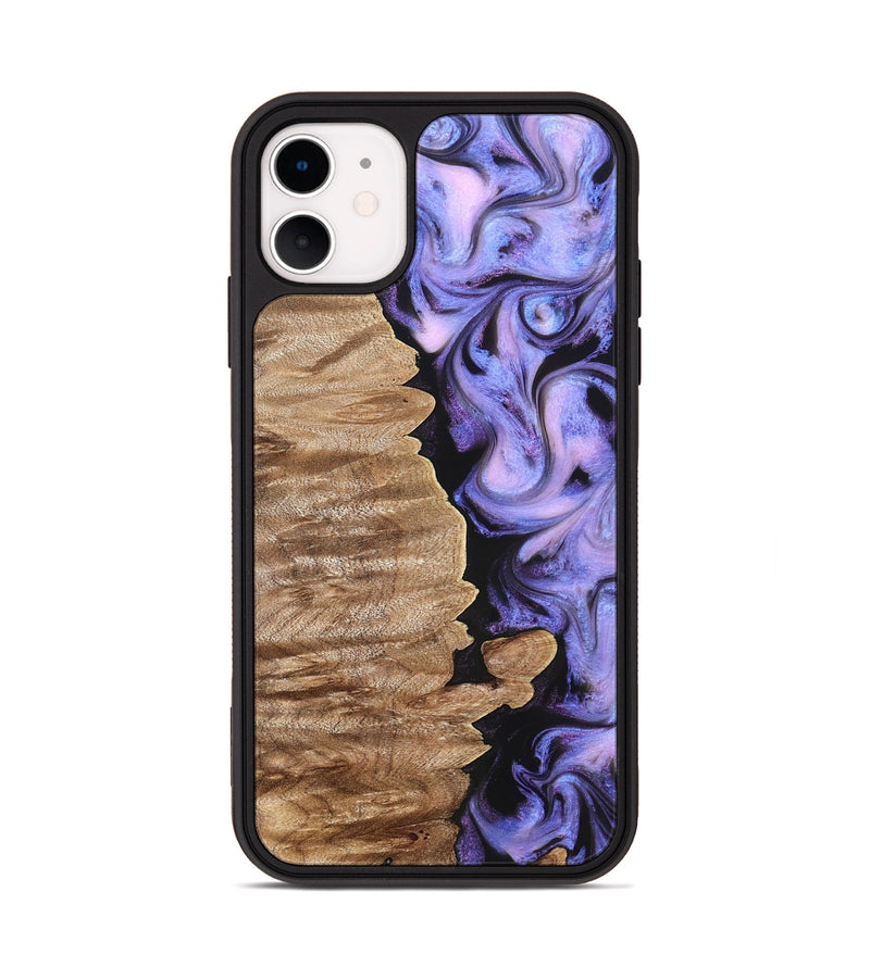 iPhone 11 Wood Phone Case - Katlin (Purple, 820102)