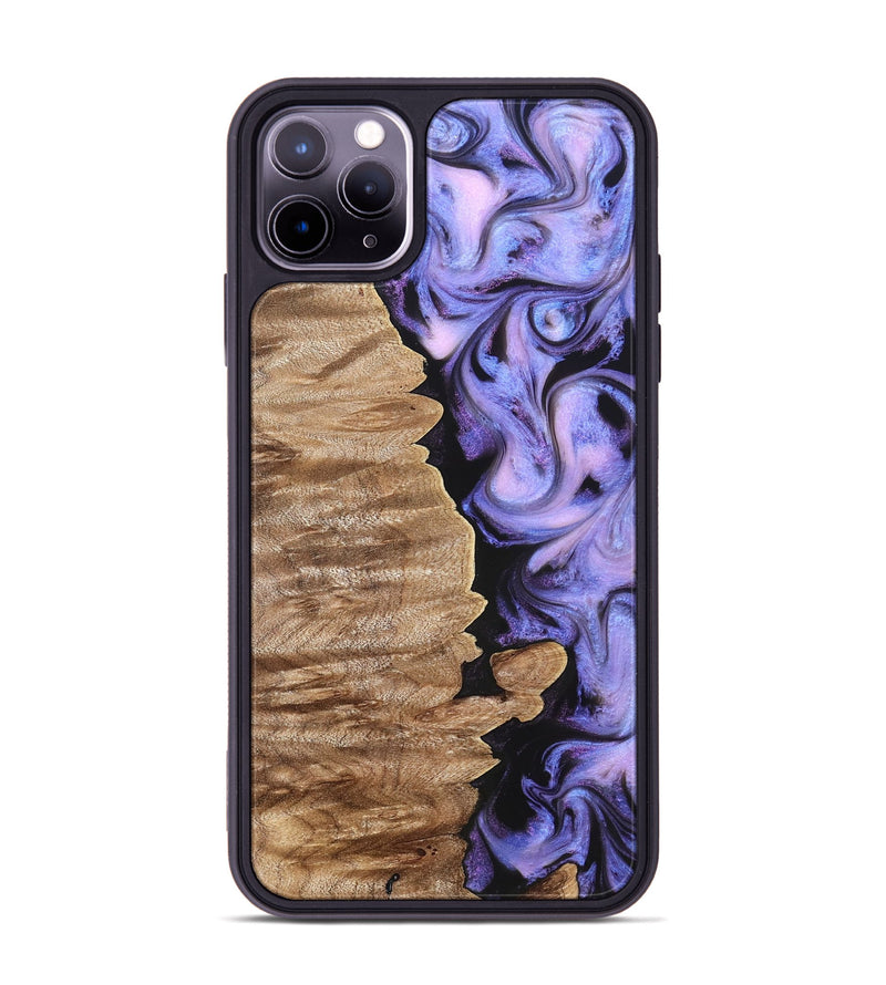 iPhone 11 Pro Max Wood Phone Case - Katlin (Purple, 820102)
