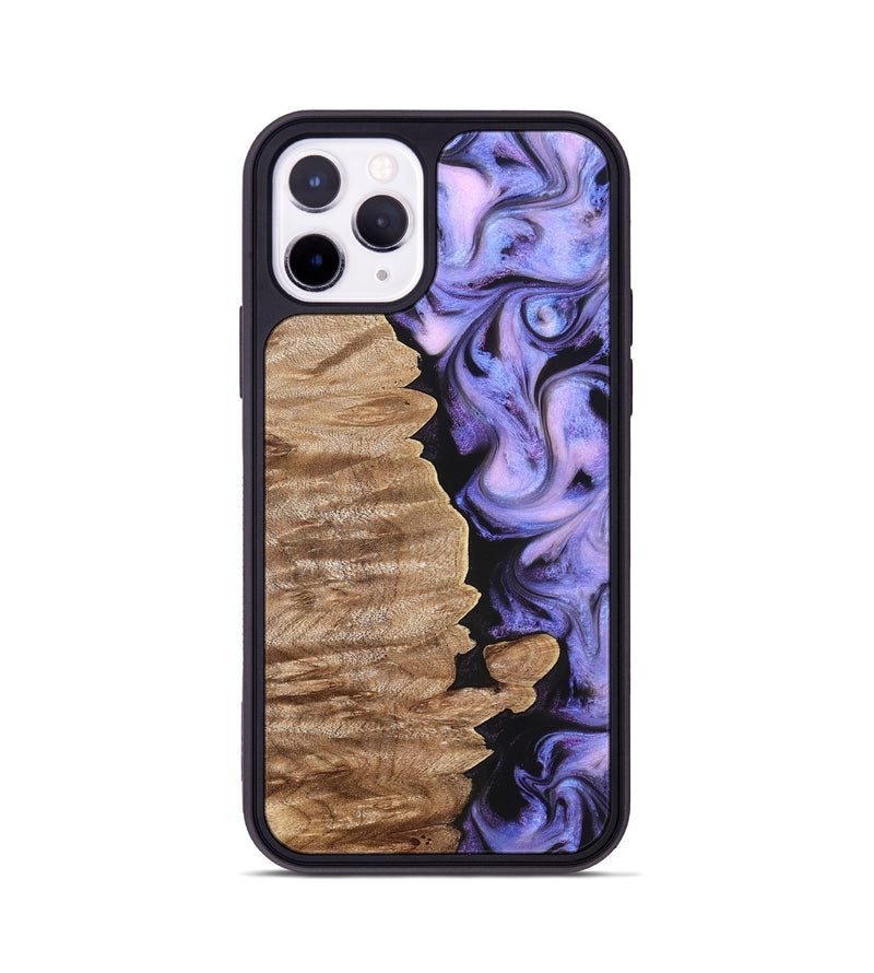 iPhone 11 Pro Wood Phone Case - Katlin (Purple, 820102)
