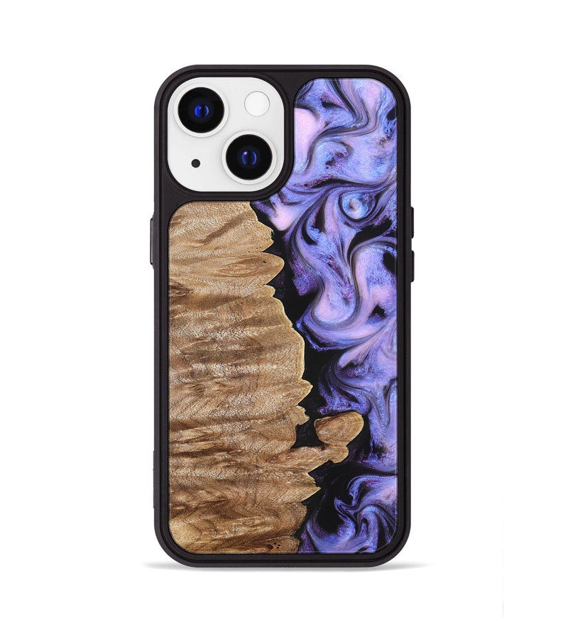 iPhone 13 Wood Phone Case - Katlin (Purple, 820102)