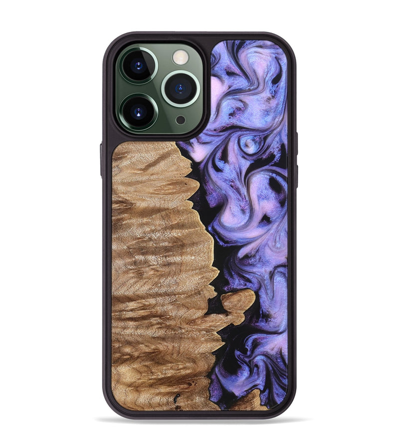 iPhone 13 Pro Max Wood Phone Case - Katlin (Purple, 820102)