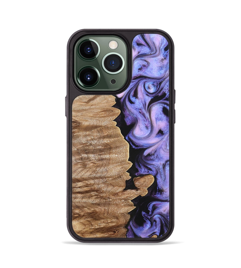 iPhone 13 Pro Wood Phone Case - Katlin (Purple, 820102)