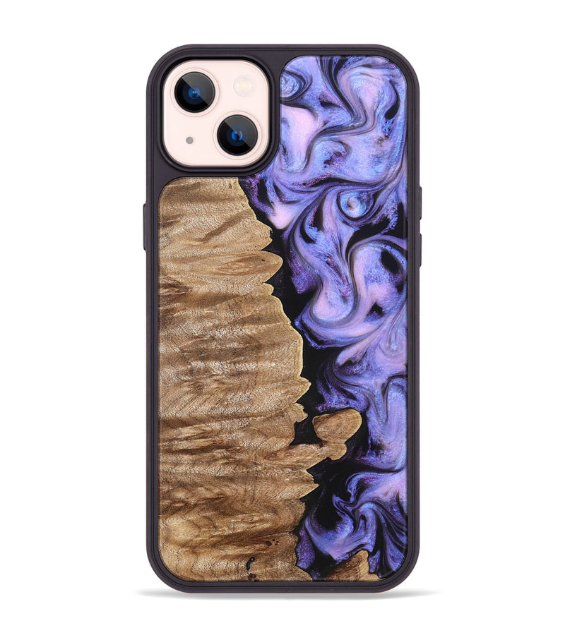 iPhone 14 Plus Wood Phone Case - Katlin (Purple, 820102)