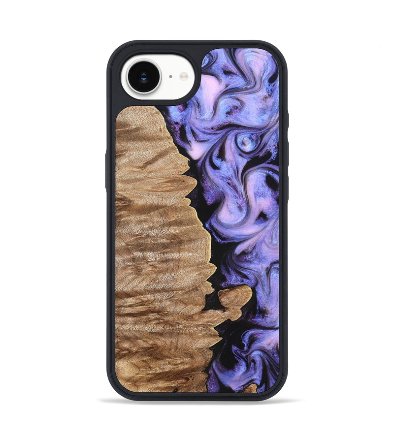 iPhone 16e Wood Phone Case - Katlin (Purple, 820102)