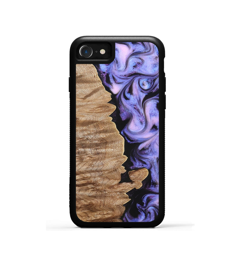 iPhone SE Wood Phone Case - Katlin (Purple, 820102)