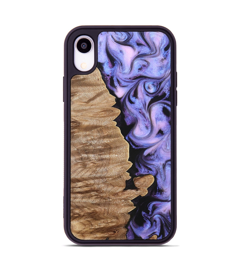 iPhone Xr Wood Phone Case - Katlin (Purple, 820102)