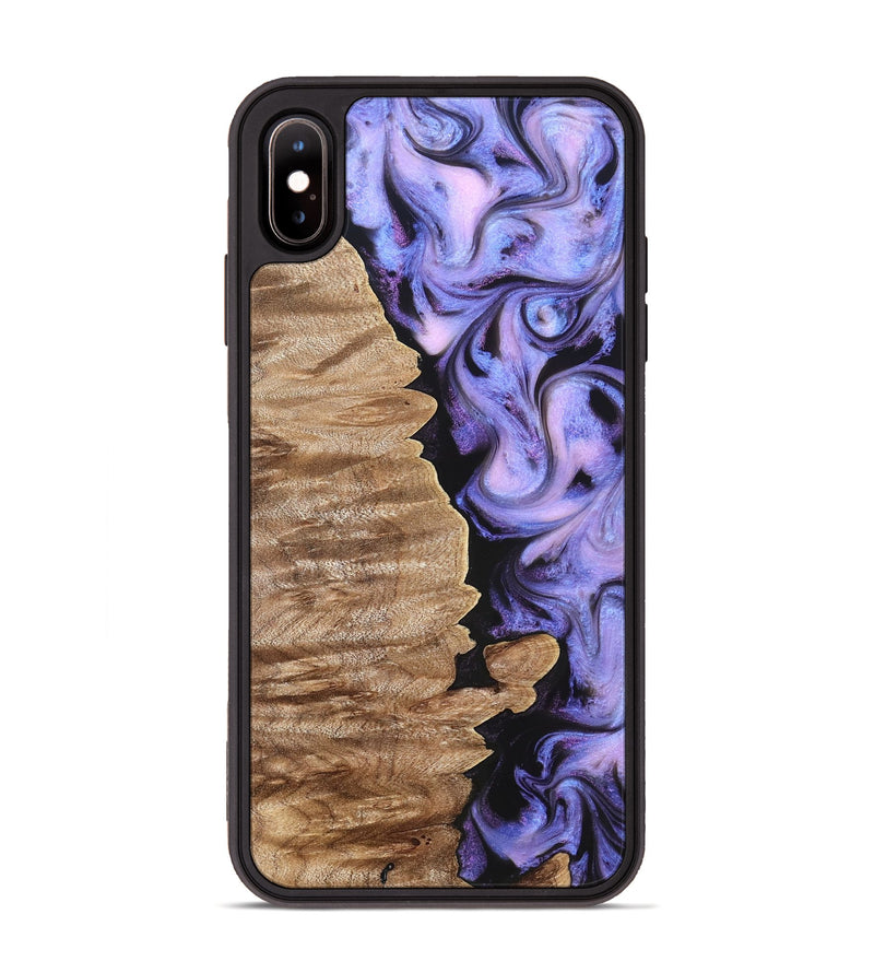 iPhone Xs Max Wood Phone Case - Katlin (Purple, 820102)