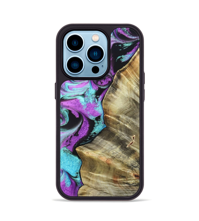 iPhone 14 Pro Wood Phone Case - Harriet (Purple, 820104)