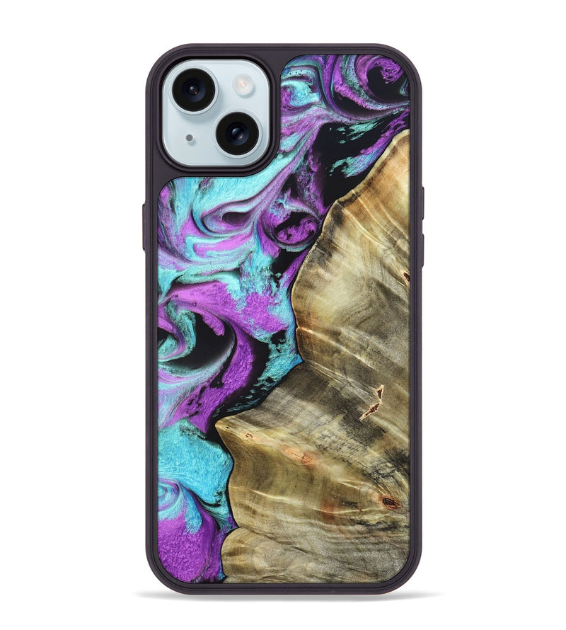 iPhone 15 Plus Wood Phone Case - Harriet (Purple, 820104)