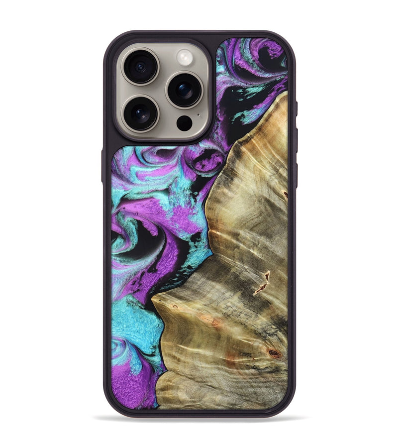 iPhone 15 Pro Max Wood Phone Case - Harriet (Purple, 820104)