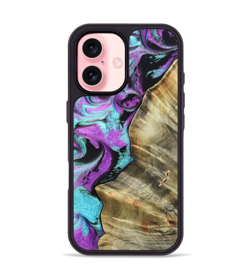 iPhone 16 Wood Phone Case - Harriet (Purple, 820104)