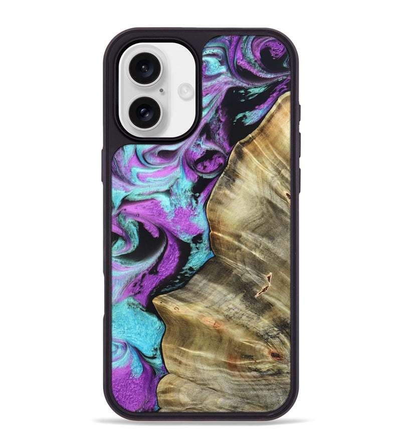 iPhone 16 Plus Wood Phone Case - Harriet (Purple, 820104)