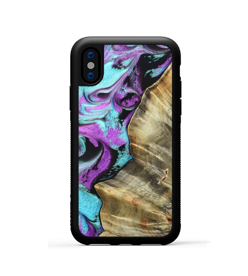 iPhone Xs Wood Phone Case - Harriet (Purple, 820104)