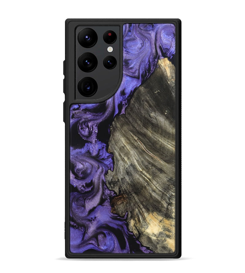 Galaxy S22 Ultra Wood Phone Case - Delma (Purple, 820105)