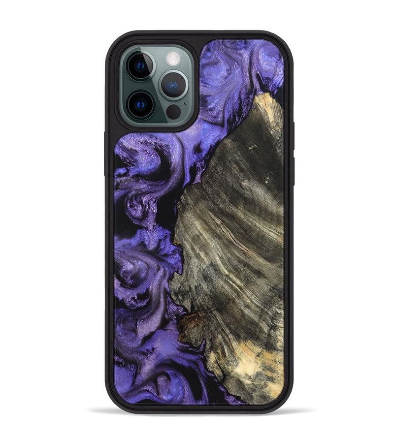 iPhone 12 Pro Max Wood Phone Case - Delma (Purple, 820105)
