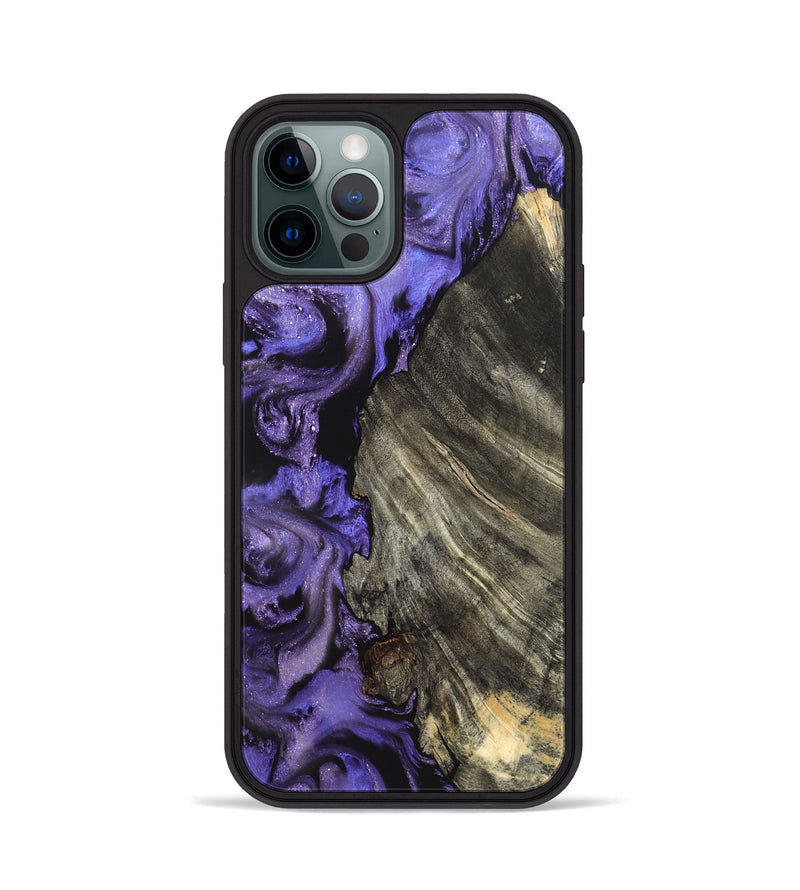 iPhone 12 Pro Wood Phone Case - Delma (Purple, 820105)