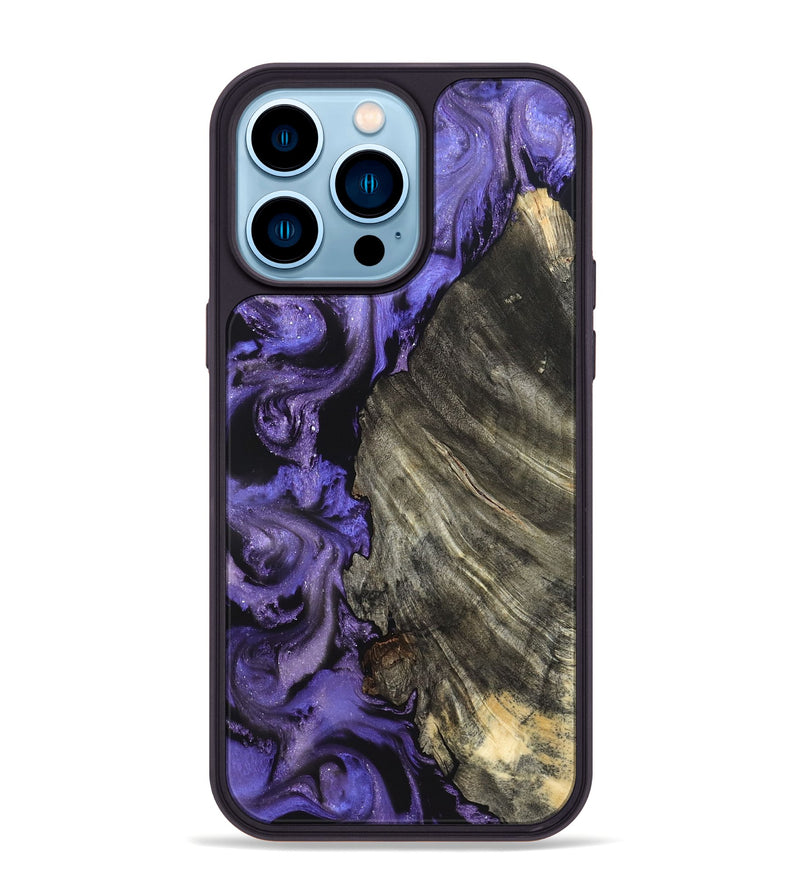 iPhone 14 Pro Max Wood Phone Case - Delma (Purple, 820105)