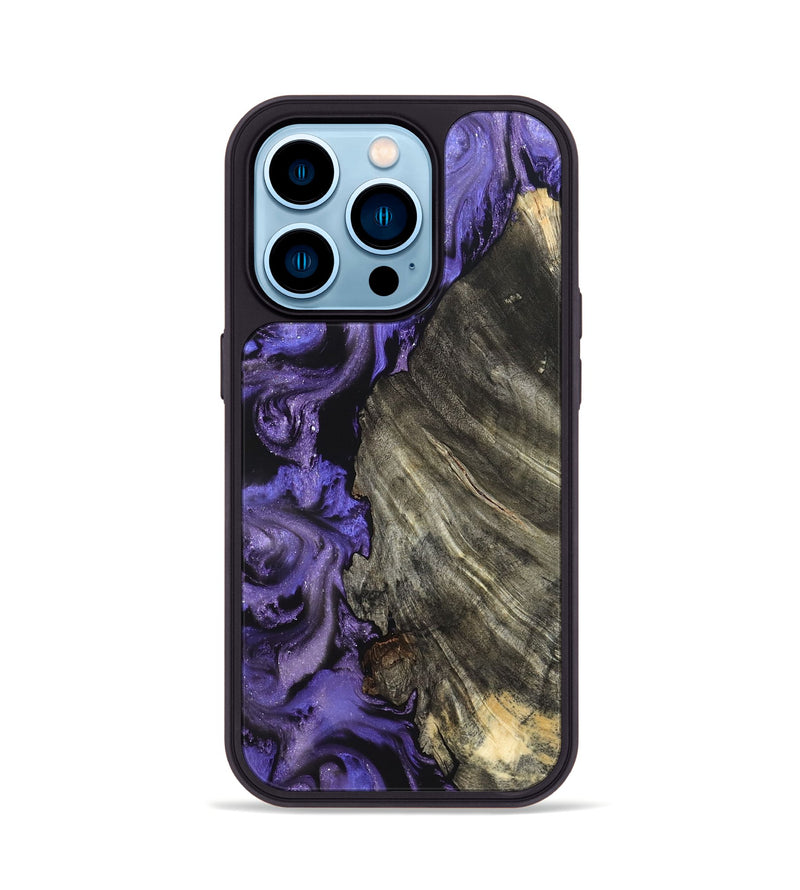 iPhone 14 Pro Wood Phone Case - Delma (Purple, 820105)