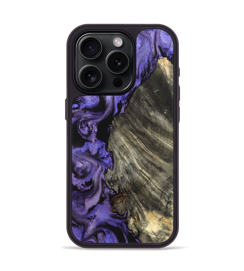 iPhone 15 Pro Wood Phone Case - Delma (Purple, 820105)