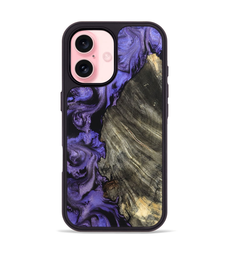 iPhone 16 Wood Phone Case - Delma (Purple, 820105)