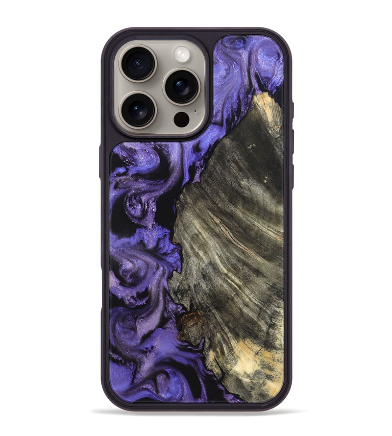 iPhone 16 Pro Max Wood Phone Case - Delma (Purple, 820105)