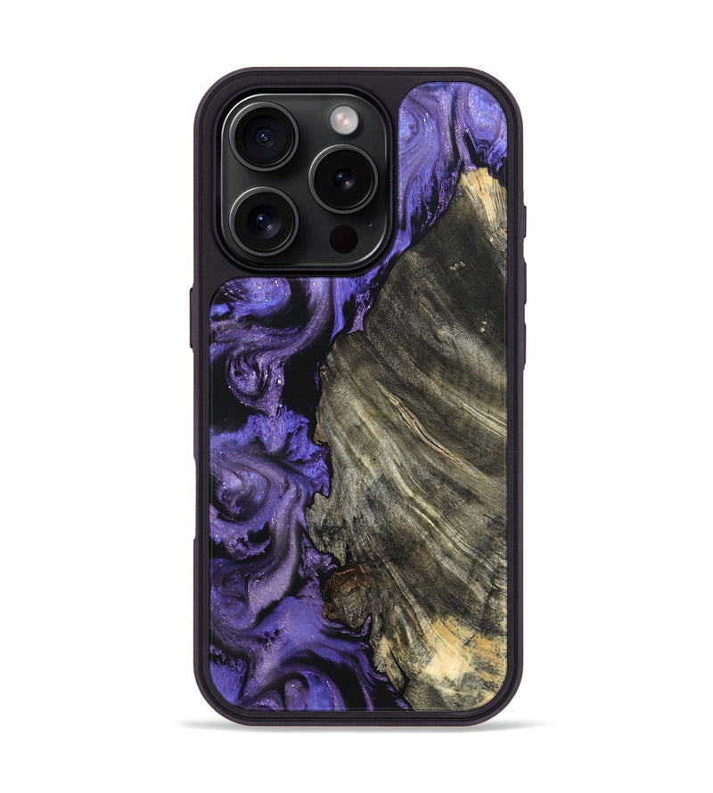 iPhone 16 Pro Wood Phone Case - Delma (Purple, 820105)
