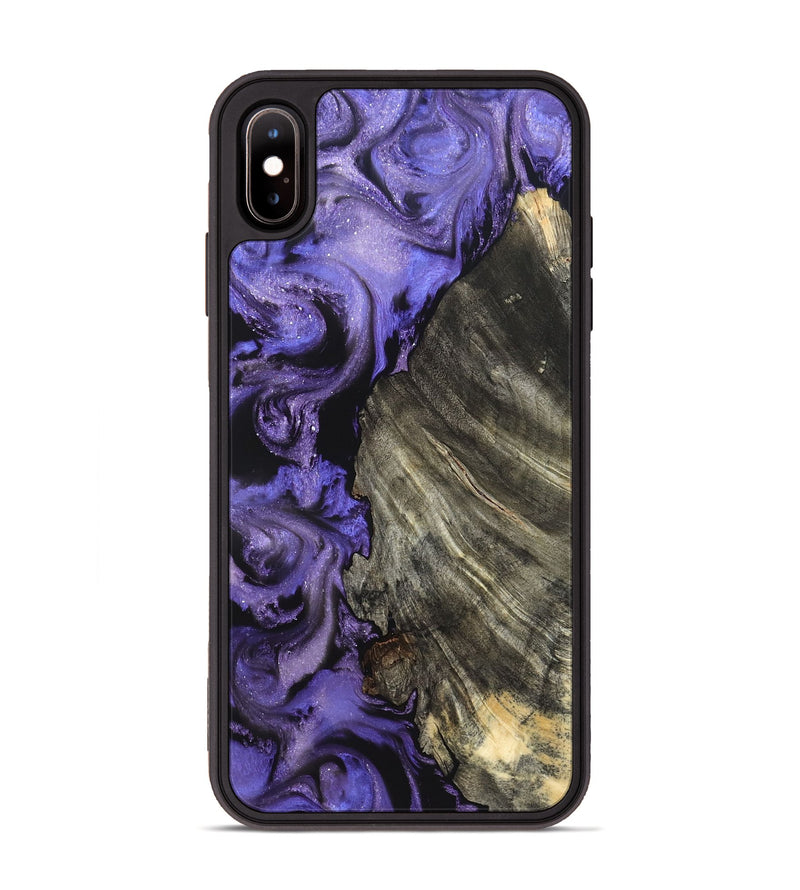 iPhone Xs Max Wood Phone Case - Delma (Purple, 820105)