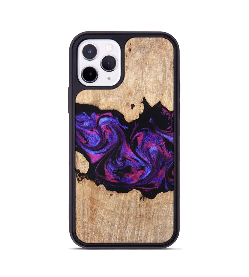 iPhone 11 Pro Wood Phone Case - Stormy (Purple, 820107)