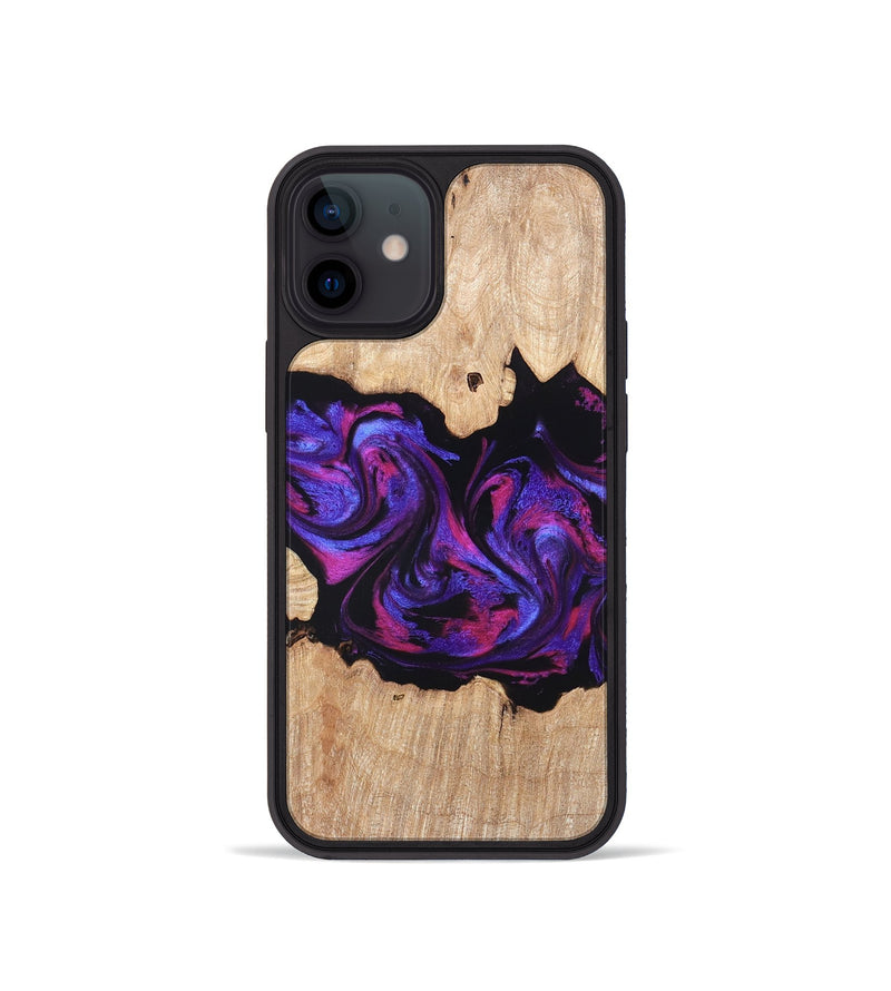 iPhone 12 mini Wood Phone Case - Stormy (Purple, 820107)