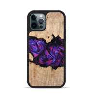 iPhone 12 Pro Wood Phone Case - Stormy (Purple, 820107)