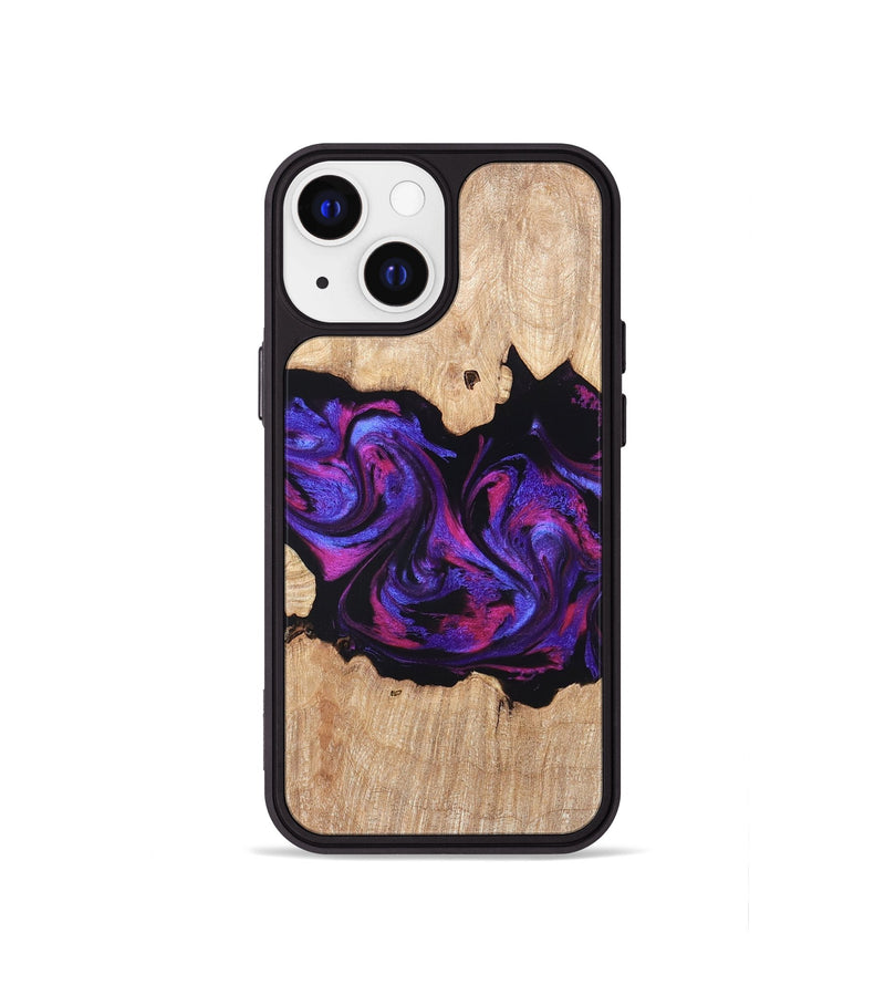 iPhone 13 mini Wood Phone Case - Stormy (Purple, 820107)