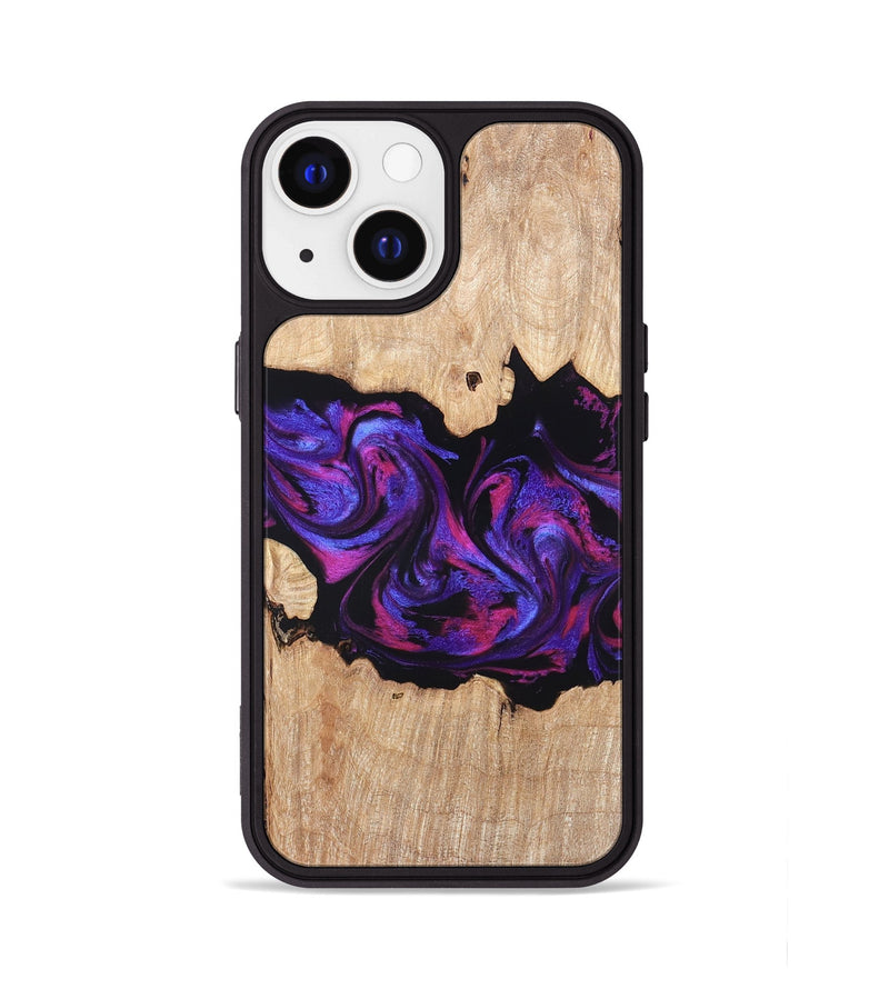 iPhone 13 Wood Phone Case - Stormy (Purple, 820107)