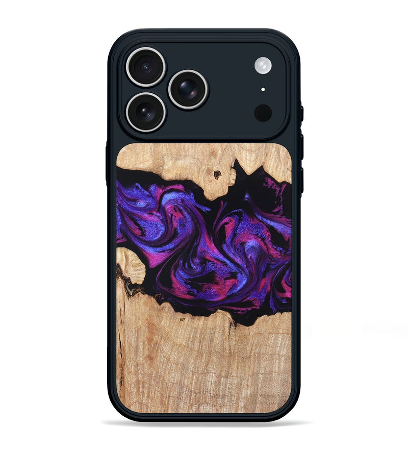 iPhone 17 Pro Max Wood Phone Case - Stormy (Purple, 820107)