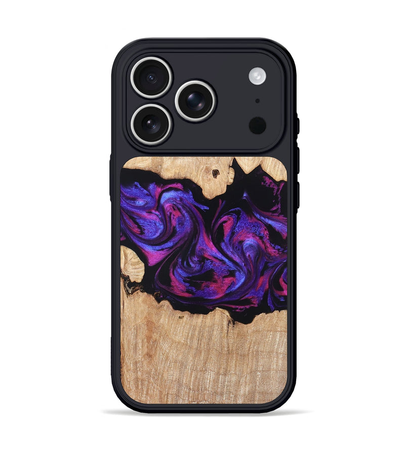 iPhone 17 Pro Wood Phone Case - Stormy (Purple, 820107)