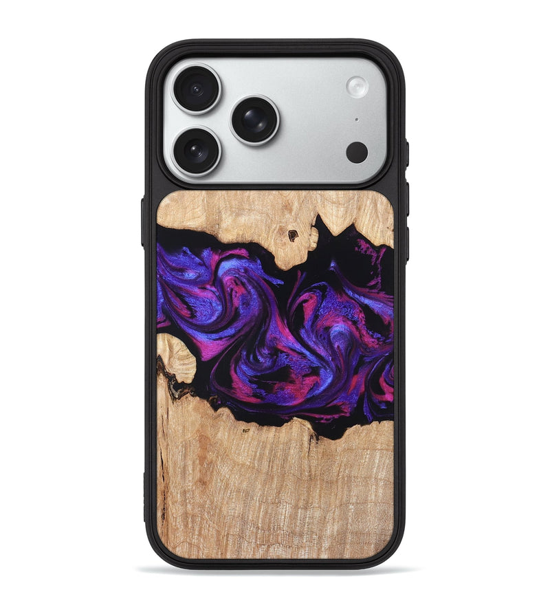 iPhone 18 Pro Max Wood Phone Case - Stormy (Purple, 820107)