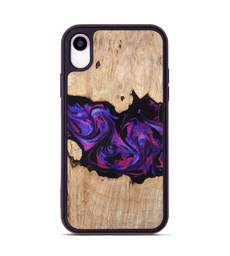 iPhone Xr Wood Phone Case - Stormy (Purple, 820107)