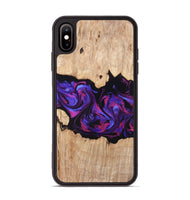 iPhone Xs Max Wood Phone Case - Stormy (Purple, 820107)