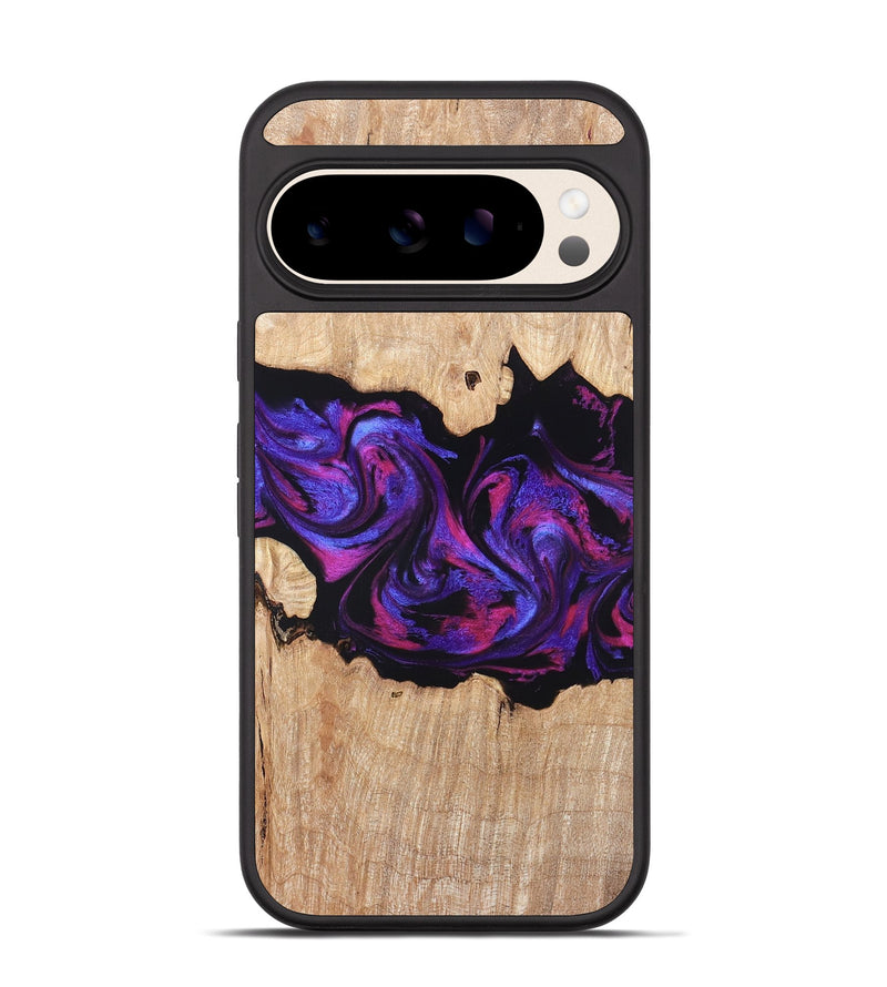 Pixel 10 Wood Phone Case - Stormy (Purple, 820107)