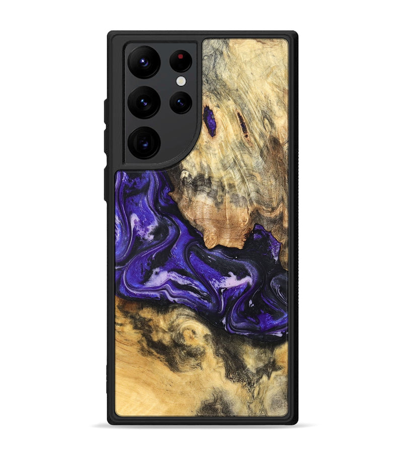 Galaxy S22 Ultra Wood Phone Case - Louis (Purple, 820109)