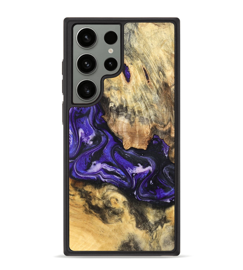 Galaxy S23 Ultra Wood Phone Case - Louis (Purple, 820109)