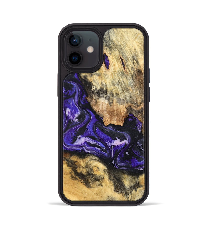 iPhone 12 Wood Phone Case - Louis (Purple, 820109)