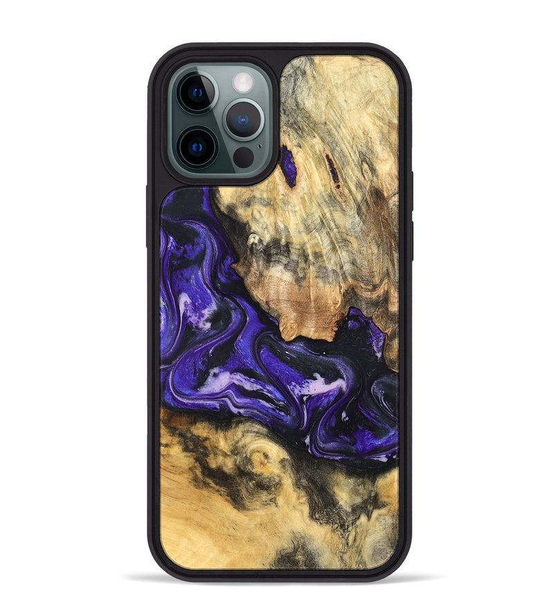 iPhone 12 Pro Max Wood Phone Case - Louis (Purple, 820109)