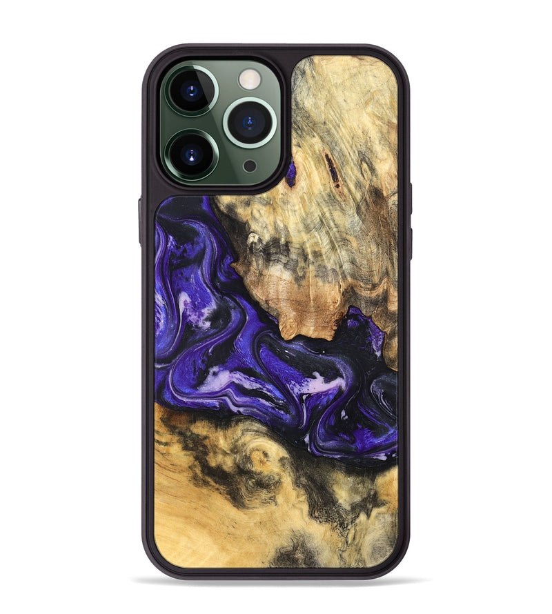 iPhone 13 Pro Max Wood Phone Case - Louis (Purple, 820109)