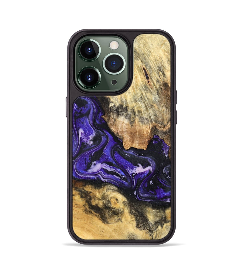 iPhone 13 Pro Wood Phone Case - Louis (Purple, 820109)